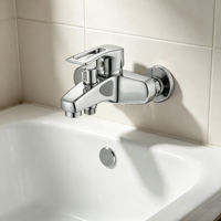 Robinet de baignoire moderne de style minimaliste, eau chaude et froide, corps en alliage de zinc, noyau en céramique, adapté aux hôtels et appartements