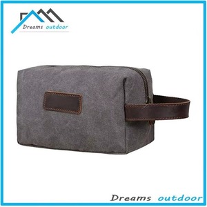BSCI factory canvas custom travel <b>makeup</b> Toiletry cosmetic <b>bag</b> - Product Image 2