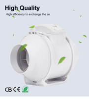 Kit de ventilateur de conduit de ventilation électrique de 4 pouces Contrôleur de vitesse en ligne Filtre à charbon Ventilateurs à lame PP pour la culture de plantes domestiques ODM OEM