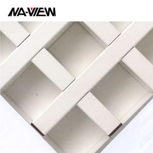 Hiện đại tùy chỉnh mở di động kim loại lưới tản nhiệt màu gỗ xây dựng nhôm vuông gạch Trần không thấm nước đục lỗ nghệ thuật lưới - Product Image 6