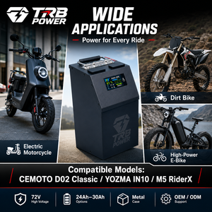 Batteria al Litio Personalizzata 72V 24Ah 27Ah 30Ah con BMS Bluetooth ANT e Scatola Metallica per E-Moto <span class=keywords><strong>CEMOTO</strong></span> D02 YOZMA IN10 M5 RiderX OEM - Product Image 6