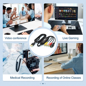 <span class=keywords><strong>Tarjeta</strong></span> Capturadora de Video de 1m 3RCA a USB2.0, Convierte VHS, Mini DV, VCR, <span class=keywords><strong>TV</strong></span>, DVD Antiguos a Digital para Computadora Portátil con Windows, NTSC/PAL - Product Image 5