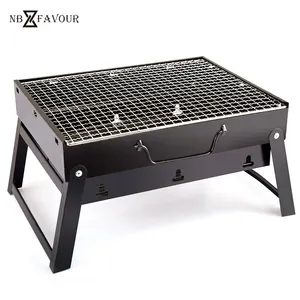 NB-FAVOUR Outdoor Stainless Steel Foldable BBQ Charcoal Grill For Picnics Patios And Camping