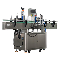 Ligne de production cosmétique Étiqueteuse rotative de bouteilles rondes d'étiquettes autocollantes entièrement automatique