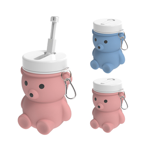 Bouteille de bain pour bébé à bec rétractable souple de 300 ml - Design de dessin animé mignon, portable et sûr - Product Image 2