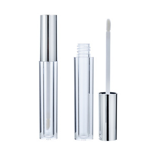 New Design Wholesale <b>Plastic</b> Empty Round Lipstick Container Clear 6ml Cosmetic Lip Gloss <b>Tube</b> - Product Image 4
