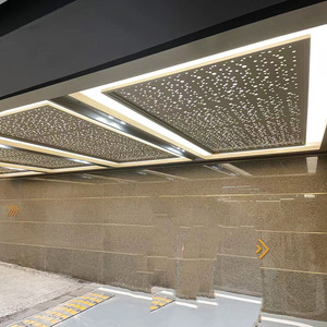 Techo <span class=keywords><strong>de</strong></span> aluminio perforado que transmite la luz para el vestíbulo <span class=keywords><strong>de</strong></span> un hotel, paneles <span class=keywords><strong>de</strong></span> techo <span class=keywords><strong>de</strong></span> aluminio luminosos artísticos personalizados - Product Image 2