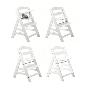 Chaise haute réglable pour bébé, chaise haute blanche pour enfants de 6 mois à 6 ans, chaise haute portable pour bébé - Product Image 4