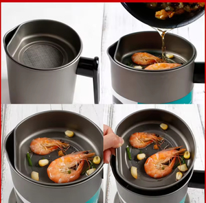 Pot de stockage d'huile anti-poussière pour cuisine avec filtre à mailles fines et couvercle passoire - Product Image 5