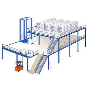 Mensole personalizzate Loft laminate a freddo in acciaio fuso senza rivetti per sfruttare al massimo lo spazio interno mezzanino in acciaio al piano rialzato - Product Image 1