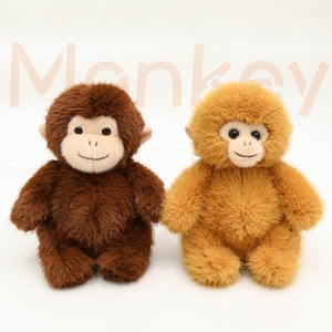 Peluche Scimmia Dorata Morbida e Adorabile, Macaco Selvatico Imbottito, Bambola di Peluche Animale del Zoo Virale, Morbida Bambola di Stoffa, Regalo all'Ingrosso per Bambini - Product Image 3