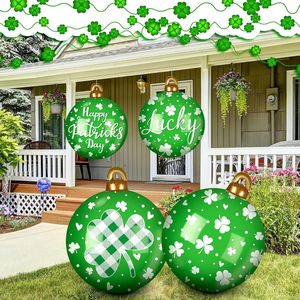 St Patrick's Day PVC Inflatable Ball 60Cm Clover Design Outdoor Yard Decorations Holiday Party Supplies - Product Image 3