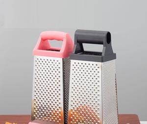 Éminceur multifonctionnel en acier inoxydable à 4 faces pour ail, pommes de terre, fromage et légumes, à commande manuelle - Product Image 5