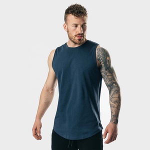 Chaleco Deportivo sin Mangas para Hombre PIHA SPORTS, Transpirable, de Secado Rápido, con Cuello Redondo y Dobladillos Enrollados, 100% Algodón, 220g, Corte Holgado - Product Image 1