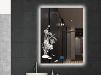 Espejo de Baño LED Moderno con Sensor, Sin Marco, Rectangular, con Iluminación Integrada