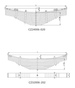 قطع غيار صانعي القطع الأصلية تعليق مقطورة أوراق الربيع شاحنة - Product Image 5