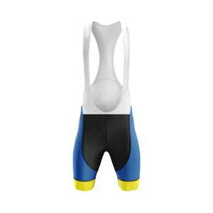 HIRBGOD Cycling Bib Shorts For Men Breathable Lightweight Cyclist Bottom Blue Design Short Bicycle Bib Pants With Seat Insert