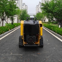 Mini-chargeuse compacte sur chenilles, moteur diesel, machine hydraulique, conception compacte, équipement de construction et agricole polyvalent