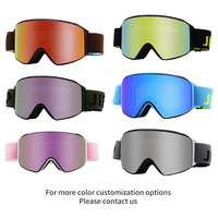 Masque de ski photochromique OTG à lentille magnétique CE EN ISO18527, masque de neige interchangeable pour le ski et le snowboard, compatible casque, OEM