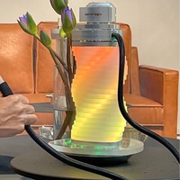 Chicha portable mini LED colorée pivotante à tube unique jetable, modèle Cross Border Bar KTV Dubai, avec boîte cadeau, pour le voyage