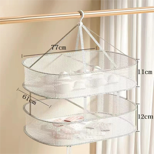 Séchoir à linge pliant en maille avec bande de fixation Porte-linge suspendu portable pour maillot de bain t-shirt - Product Image 2