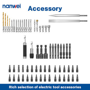 NANWEI Perceuse sans fil multifonctionnelle, kit combiné d'outils domestiques et de menuiserie, ensemble pour artisans et mécaniciens, alimentation par batterie, certifié CE - Product Image 4