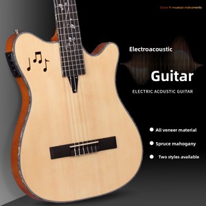 <span class=keywords><strong>Guitarra</strong></span> Acústica <span class=keywords><strong>de</strong></span> Madera Sólida <span class=keywords><strong>de</strong></span> Abeto y Caoba <span class=keywords><strong>de</strong></span> 40 Pulgadas, 6 Cuerdas, con Gráficos <span class=keywords><strong>de</strong></span> <span class=keywords><strong>Notas</strong></span> Musicales - Product Image 2
