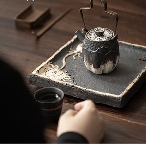 Juego <span class=keywords><strong>de</strong></span> té <span class=keywords><strong>de</strong></span> Kung Fu hecho a mano MSH, tetera pequeña antigua <span class=keywords><strong>de</strong></span> <span class=keywords><strong>gres</strong></span>, tetera individual - Product Image 1