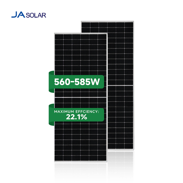 JA Solar Panels 550W-580W Bifacial Kit From China Factory N-Type PERC Half Cell Ready to Ship