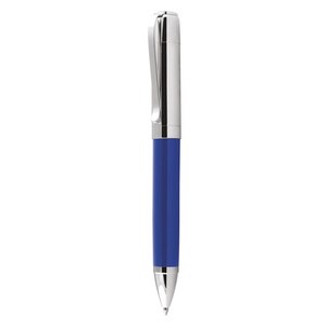 Penna a Sfera in Metallo con Cappuccio Cromato Blu, Strumento di Scrittura Classico - Product Image 1