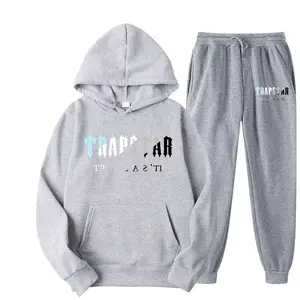 TRAPSTAR erkekler's setleri Hoodie Sweatpants erkekler kadın eşofman 2 parça setleri koşu Homme Hip-Hop polar Streetwear erkekler giyim