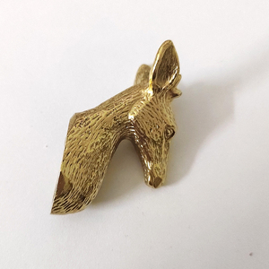 创意设计动物头像马狗鹿头黄铜橱柜拉手抽屉衣柜门把手 - Product Image 5