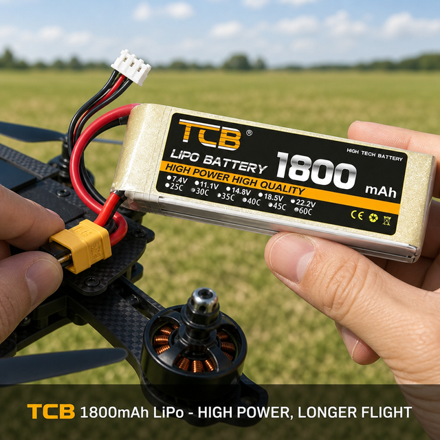 TCB Upgrade 1800mAh LiPo Battery 2S-6S 7.4V-22.2V 25C 35C 45C 60C High Power Battery for FPV Racing Drone RC Aircraft