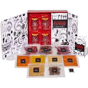 Kit DIY para Salsas Picantes: Incluye 4 Tarros <span class=keywords><strong>de</strong></span> Papel Reutilizables con Diferentes Formas, 2 Embudos, Guantes, Recetario y Utensilios Modernos para Hacer Salsas Caseras - Product Image 1