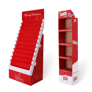 Hot Sale Kerstfestival Promotionele Product Display Rack Kartonnen Vloer Display Cadeau Kerstboom Display Stand - Product Image 2