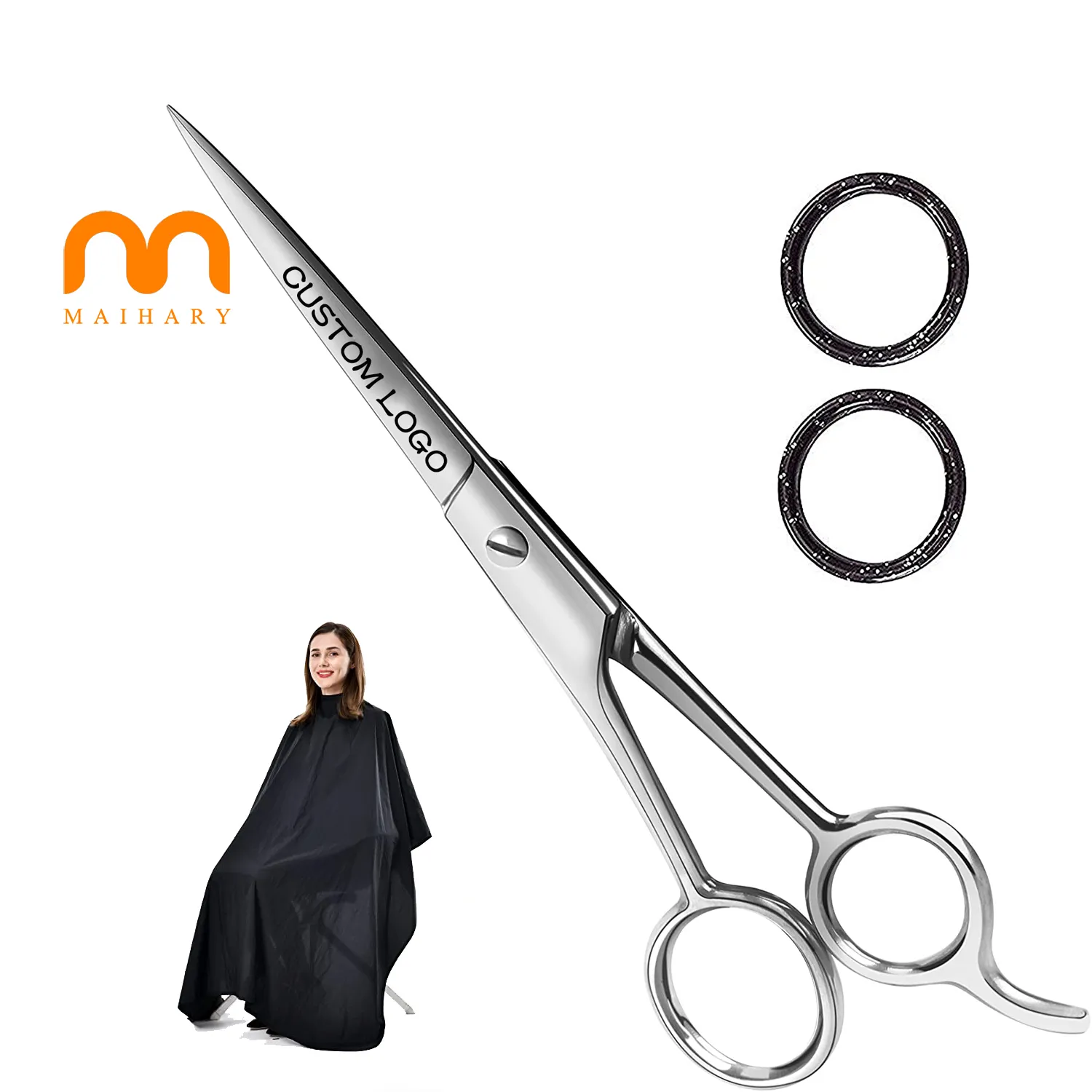 Wholesale Salon Stainless Steel Razor Custom Logo Barber Scissors Hair Professional