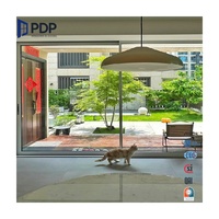 Puerta Corredera Panorámica de Aluminio con Doble Cristal Extrafino y Vista Amplia, Aislamiento Térmico e Impermeable para Jardín o Patio