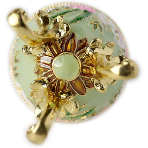 Boîte à bijoux en œuf fabery, boîte à bibelots, bijou classique, Vintage, avec des strass brillants et en émail riche - Product Image 3