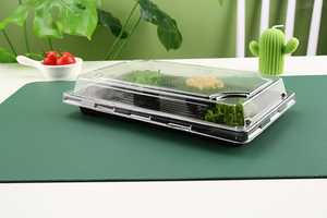 Nhựa Mang Ra Sushi Box Hình Chữ Nhật Dùng Một Lần Ps Nhựa Sushi Tray Nhật Bản Đen Sushi Tray Với Nắp Trong Suốt - Product Image 6