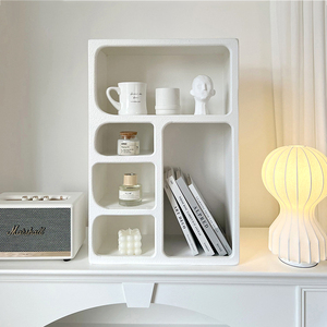 Étagère murale extensible en MDF blanc minimaliste moderne à 5 niveaux pour la maison, la chambre, l'école, le salon, décoration - Product Image 4