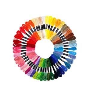 Fil <span class=keywords><strong>à</strong></span> broder 100% coton haute ténacité, 36 couleurs arc-en-ciel, fil teint pour <span class=keywords><strong>couture</strong></span> et point de croix, fournitures d'artisanat - Product Image 1