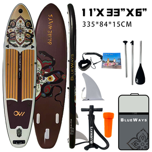 Tavola da Paddle Gonfiabile Marrone con Motivo a Serpente, SUP All-Round per Lago, Oceano e Tutti i Livelli di Abilità - Product Image 3