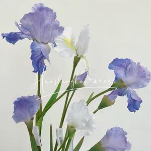 Ramo de Flores de Iris Artificiales, Flores de Seda de Alta Simulación, Decoración para Bodas y Hogar YWH 01 - Product Image 1