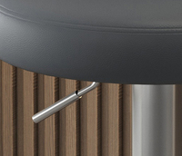 Chaise de bar de luxe en acier inoxydable avec dossier pivotant et réglable en hauteur pour cuisine, salon, maison moderne, hôtel, réception, école, style européen