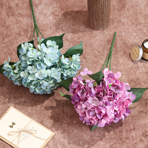 <b>Artificial</b> Five-Headed Snowflake Hydrangea Tabletop Floral <b>Arrangement</b> Bouquet Wedding Decor Handmade Long-Lasting 3-5 Years - Product Image 3