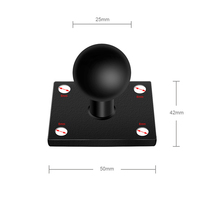 Abrazadera de Manillar de Aleación de Aluminio de 25 mm (1 Pulgada) con Tornillo, Soporte para Teléfono de Motocicleta, Adaptador de Rótula, Base para Soporte de Celular