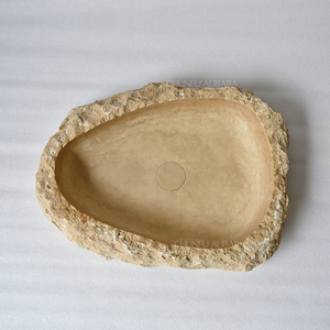 Modern Travertine <strong>Vessel</strong> <strong>Sink</strong> Natural Stone Basin Irregular Shape Rustic Bathroom Vanity Washbasin Polished Travertine Stone - Product Image 2
