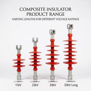 Isolateur de suspension composite haute tension, isolateur polymère 33 kV pour lignes de transmission. - Product Image 1