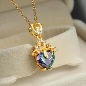 Collar con colgante de corazón para mujer, joyería sencilla y moderna, regalo para uso diario - Product Image 1