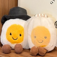 Boneka Telur Rebus Pernikahan Gaya JC PLAYPOP Versi Tinggi 15cm Isi Kapas PP Ultra Lembut Dapat Dicuci Hadiah Pasangan Pengantin B2B